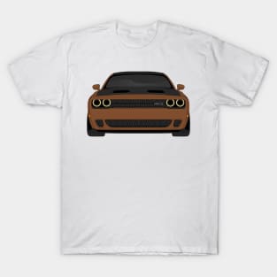 DODGE HELLCAT FRONT BROWN T-Shirt